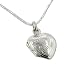 Childs Etched Heart Locket Pendant with Sterling Silver 14