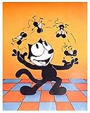 Felix the Cat Print Classic Cartoon Color Picture