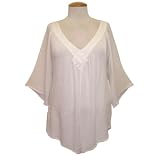 Eaonplus plus size Floating Dipped Hemline Light Crinkled Blouse in 3 colour and sizes 18-36'
