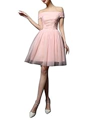 Silk Lace-Up Off the Shoulder Knee Length Short Evening Dress/Bridesmaid Dress 