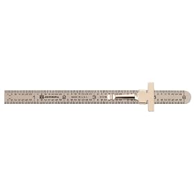 Johnson Level & Tool 7203 6-Inch Contractor Metric Stainless Steel Pocket Clip Rule