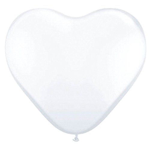 Imagen 1 de 100 globos de boda corazón blanco