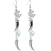 Rocawear Austrian Cyrstal Silver Tone Heart Horn Earrings