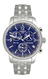 Tissot Men's T17158642 T-Sport PRC200 Chronograph Stainless Steel Blue Dial Watch