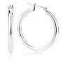 Sterling Silver Plain Hoop Earrings