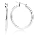 Sterling Silver Plain Hoop Earrings