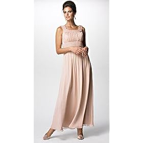 DONNA RICCO EVENING SHIRRED BODICE GOWN