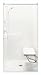 Lasco 1363BFSC-FRP ADA Handicap Shower Stall with Seat and Grab Bar - White