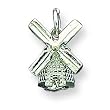 Sterling Silver Windmill Charm with 20 inch Sterling Silver Chain