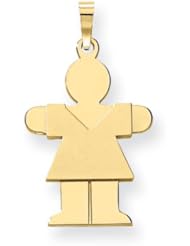 14k Yellow Gold Girl Charm