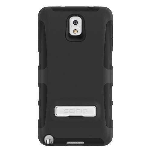 Seidio DILEX Extended Case with Metal Kickstand for Samsung Galaxy Note 3 (Needs Seidio Innocell 4800mAh Extended Battery Installed) - Retail Packaging - Black