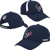 Houston Texans Black Shadow Reebok Black and White Fitted Hat / Cap 7 1/4