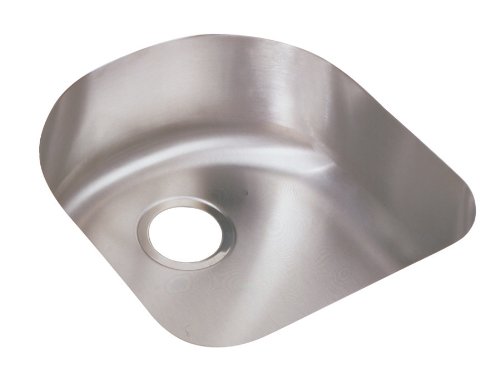 Elkay ELU1716 Harmony Lustertone 17-Inch by 19-Inch Stainless Steel Single-Bowl Undermount Kitchen Sink, Lustertone Satin Finish
