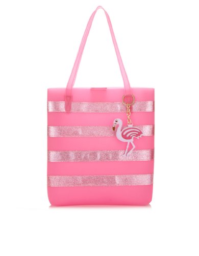 Accessorize Girls Flamingo Jelly Shopper Bag