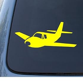 AIRPLANE - Pilot Wings - Car, Truck, Notebook, Vinyl Decal Sticker #1001 | Vinyl Color: Yellow