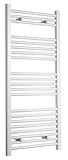 500 x 1000 Heated Towel Rail / Radiator / Warmer - Straight White