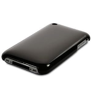 Black Hard Back Case For iPhone 3G 3GS Includes Free screen Protector