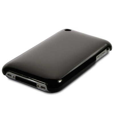 Black Hard Back Case For iPhone 3G 3GS Includes Free screen Protector