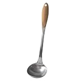 Natural Home Decor Stainless Steel and Bamboo Ladle