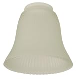 Craftmade Fan Light Fitter Glass 231 Frosted Ribbed Bell Glass