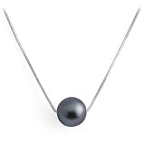 Tahitian Black Pearl Necklace in 14K White Gold