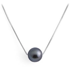Tahitian Black Pearl Necklace in 14K White Gold by Maui Divers of Hawaii