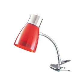 Clamp-on Lamp - Red Shade by 