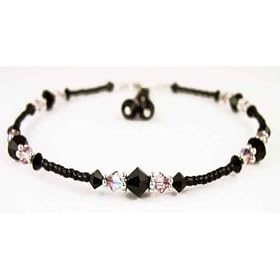 June Lt Amethyst Sterling Silver Adjustable Handmade Beaded Anklets by Amethyst Anklets