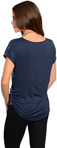 Vanilla Sugar Women's London Time Graphic Print Tee Small Indigo Blue