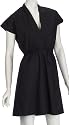 American Apparel Womens Poplin Cross-Front Dress