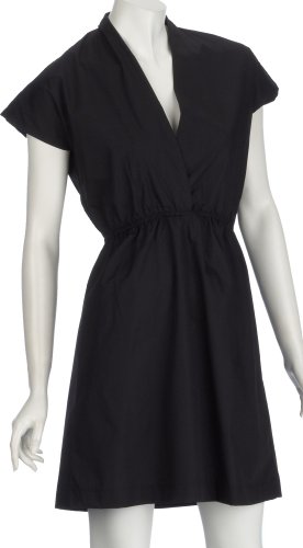 American Apparel Womens Poplin Cross-Front Dress