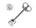 Diamond Solitaire Stud Earrings 1/10 ctw in 14K White Gold