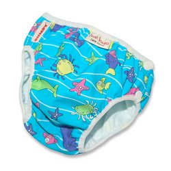 Medium: Imse Vimse Turquoise Sea Animals Swim Diaper (15-22 lbs)