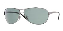 RAY BAN 3342 004/58 GUNMETAL POLARIZED AVIATOR SUNGLASSES
