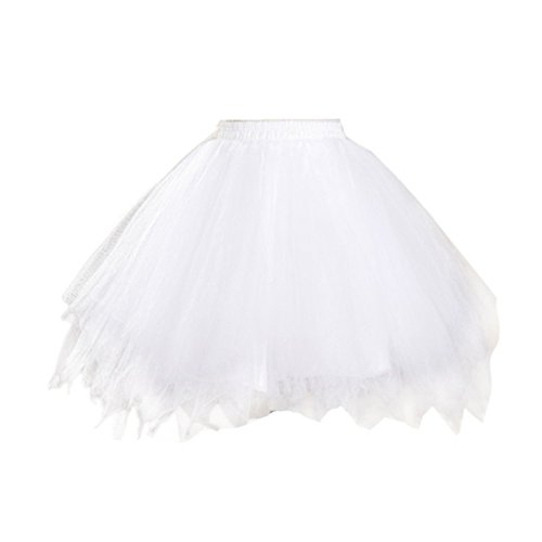Honeystore Women's Short Vintage Ballet Bubble Puffy Tutu Petticoat Skirt