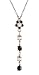 Michal Negrin Pendant with Flowers, 4 Round Crystal Drops, Black and White Swarovski Crystals - Hypoallergenic, Hand-Made in Israel Michal Negrin Pendant with Flowers, 4 Round Crystal Drops, Black and White Swarovski Crystals - Hypoallergenic, Hand-Made in Israel