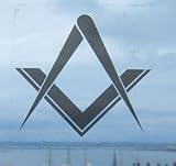 Thumbnail image for Square and Compass Transparent Sticker (5 Pack)