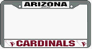 Arizona Cardinals Chrome License Plate Frame