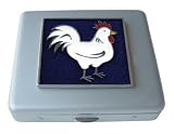 White Chicken Large Vitamin Mirror Case