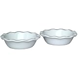 Emile Henry 5-Inch Individual Pie Dish, Set of 2, White