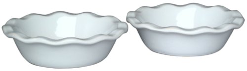 Emile Henry Couleurs 5-Inch Individual Pie Dish, Set of 2, White