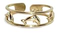 Gorgeous 10 KT Gold Dolphin Toe Ring 10k Toering
