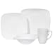 Corelle Square 16-Piece Dinnerware Set, Service for 4, Pure White