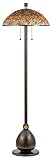 Fossil Stone Floor Lamp in Bronze Finish