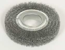 Westward 1GBT4 Crimped Wire Wheel, 8 In Dia, 0.0140 Wire