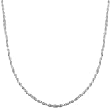 Sterling Silver 1.6-mm Diamond-cut Rope Chain (20 Inch)