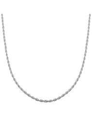 Sterling Silver 1.6-mm Diamond-cut Rope Chain (20 Inch)
