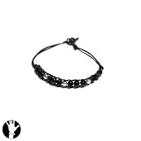SG PARIS BRACELET 18CM ONYX NOIR/JET BRACELET BRACELET NATURAL STONE/FRESHWATER PEARL WINTER WOMEN HIPPY CHIC FASHION JEWELRY / HAIR ACCESSORIES BALL