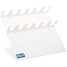 TrippNT 50176 Acrylic Six Position Slanted Auto Pipettor Holder, 10.5" Width x 8.25" Height x 6.5" Depth