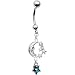Handcrafted Celestial Star Moon Belly Ring